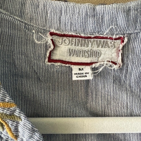 Johnny Was Indraa Puff Sleeve Effortless Blouse Size Medium - Picture 10 of 12